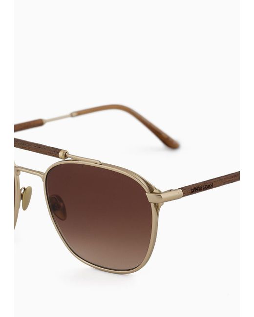 Giorgio Armani Brown Square Sunglasses for men