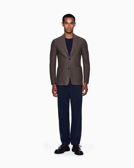 Giorgio Armani Natural Single-Breasted Jacket for men