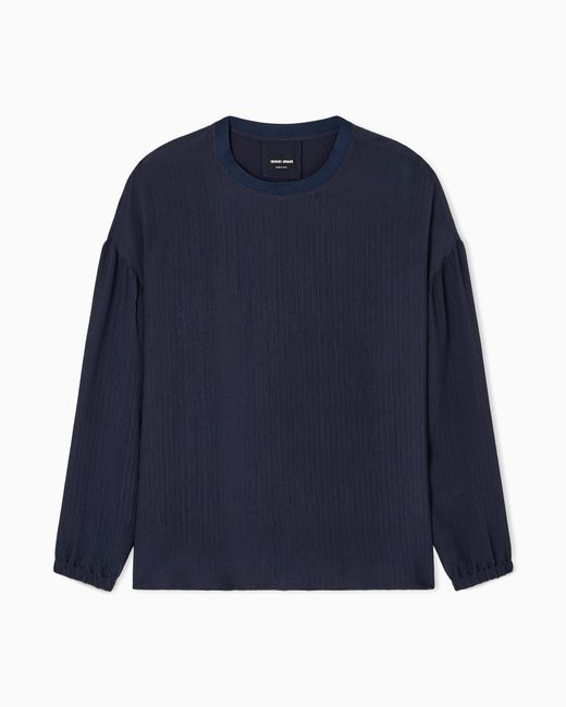 Camicia Girocollo di Giorgio Armani in Blue da Uomo