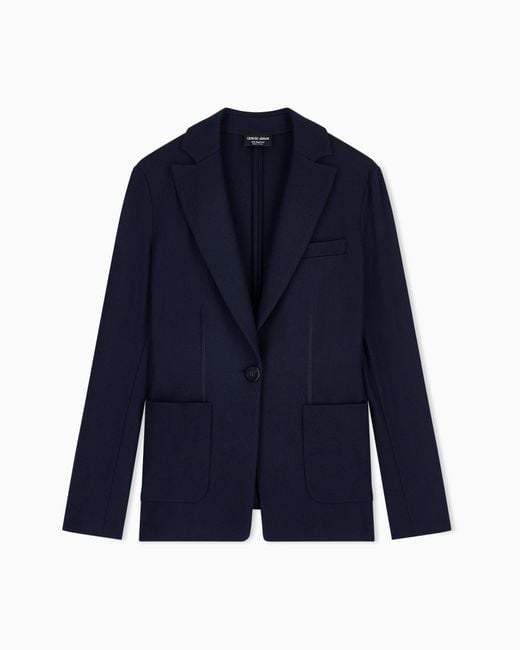 Giorgio Armani Blue Single-Breasted Jacket