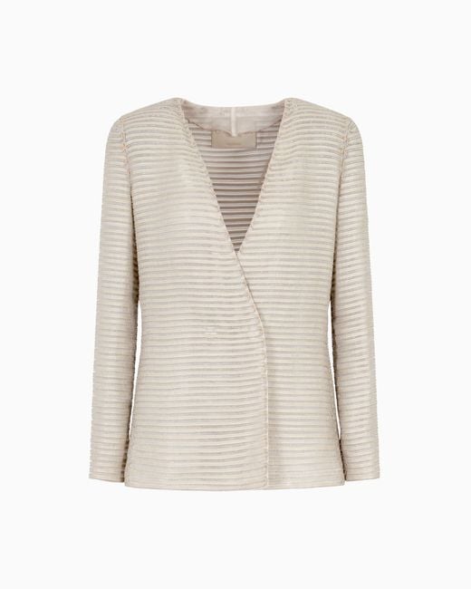 Giorgio Armani White Single-Breasted Jacket