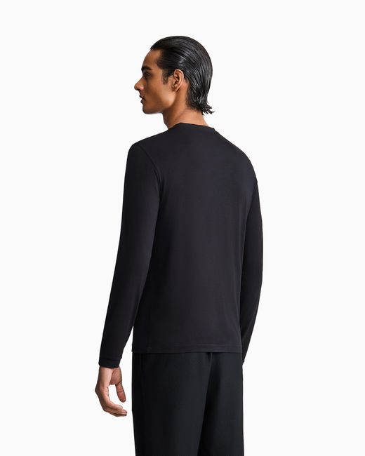 Giorgio Armani Blue Long Sleeve Jumper for men