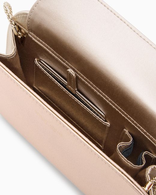 Giorgio Armani Natural Lamé-Satin La Prima Clutch Bag