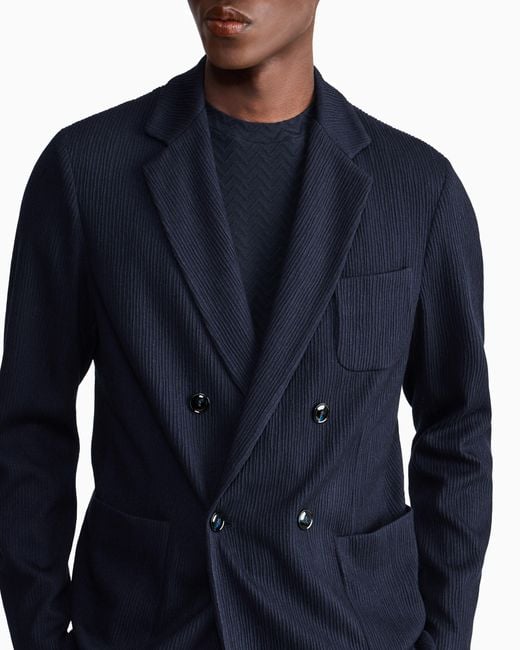 Giorgio Armani Blue Blazer Regular Fit for men