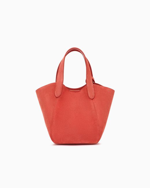 Giorgio Armani Red Small Suede Handbag