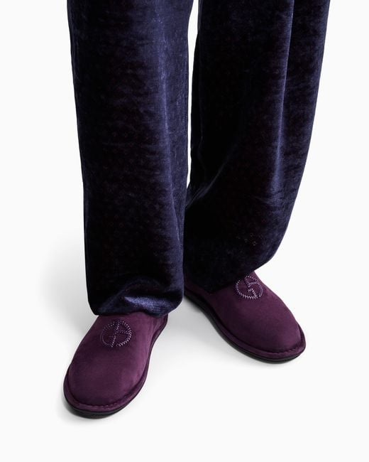 Giorgio Armani Purple Slippers for men