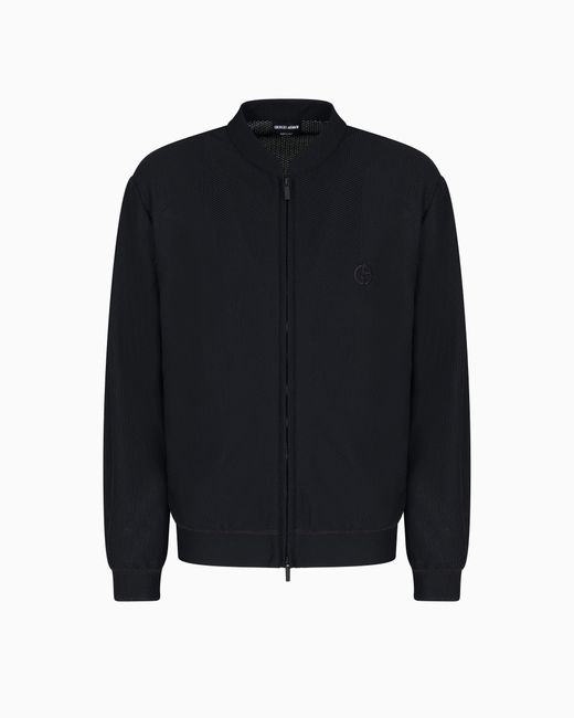 Cazadora De Tejido Gofrado Técnico Giorgio Armani de hombre de color Blue
