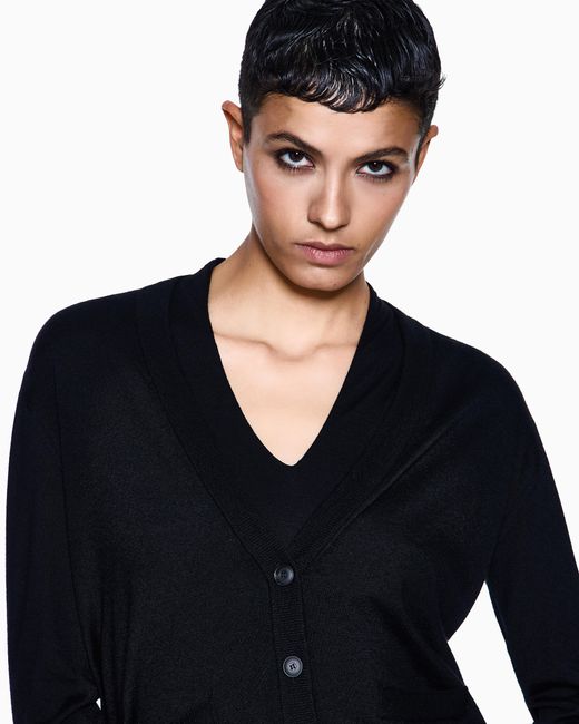 Giorgio Armani Blue Pure Cashmere Long Cardigan