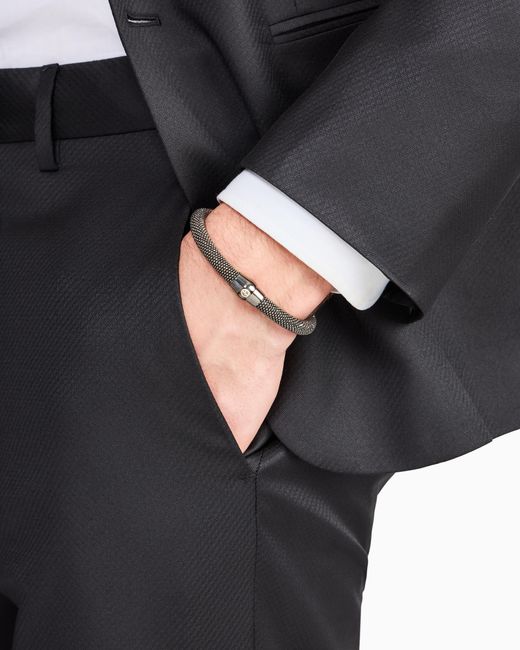 Giorgio Armani White Tubular Bracelet for men