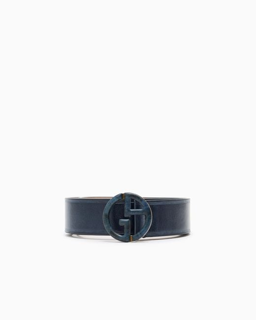 Giorgio Armani Blue Plate Belt for men