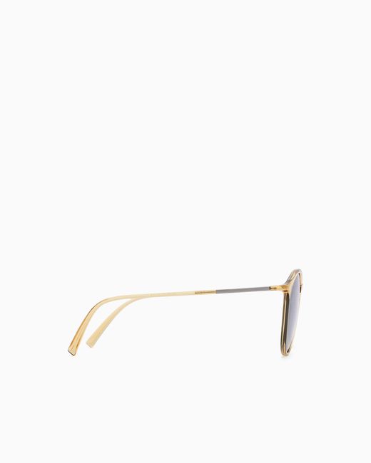 Giorgio Armani White Panto Sunglasses for men