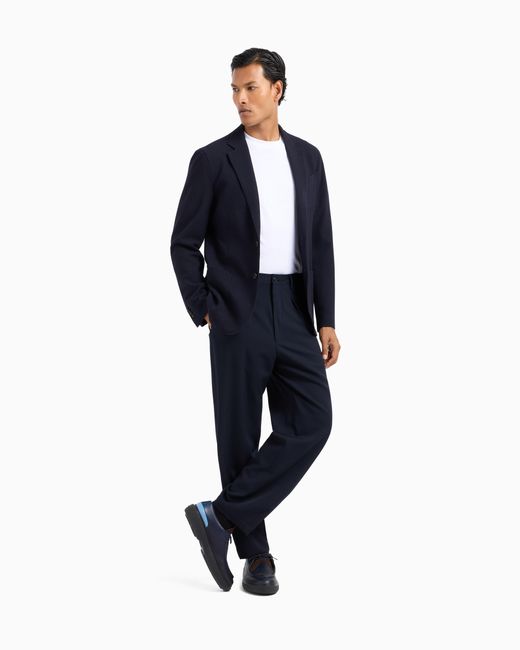Giacca Linea Upton Monopetto di Giorgio Armani in Blue da Uomo