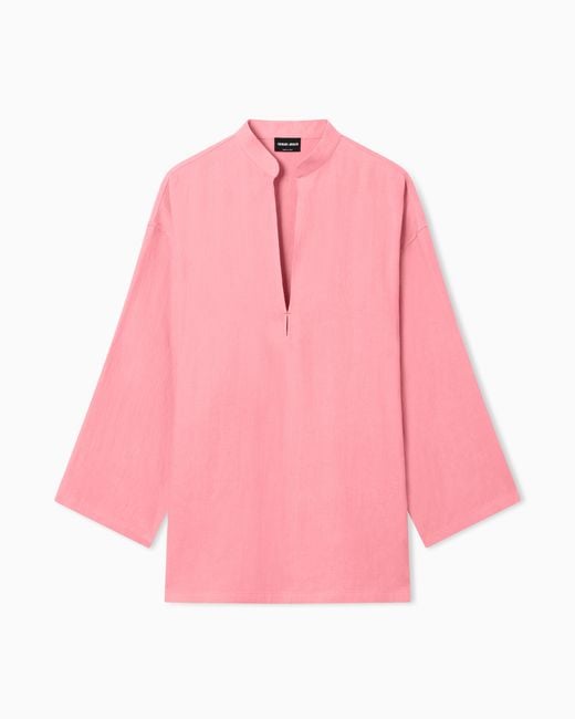 Giorgio Armani Pink Hemp Shirt