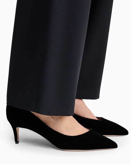 Giorgio Armani Blue Wool Crepe Trousers