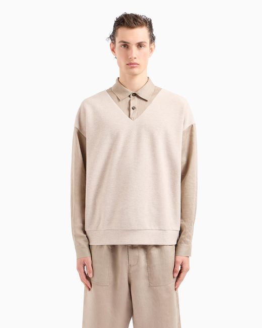 Polo armani manica lunga discount