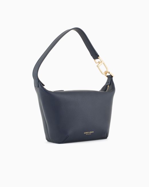 Giorgio Armani Blue Small La Prima Soft Hobo Bag