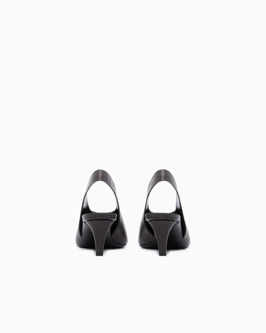 Giorgio Armani White Decollete Shoe Leather Lining And Leather Sole