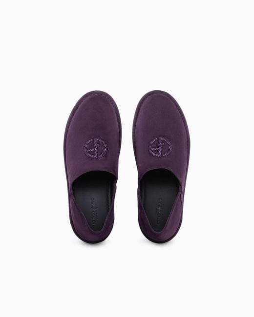 Giorgio Armani Purple Slippers for men