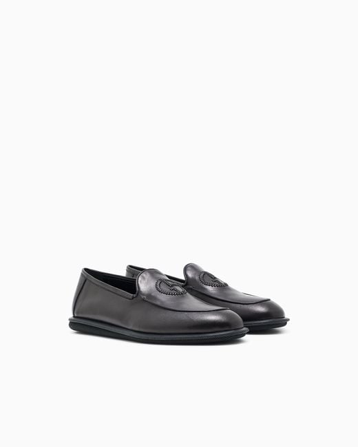 Giorgio Armani White Slip-On Loafer for men