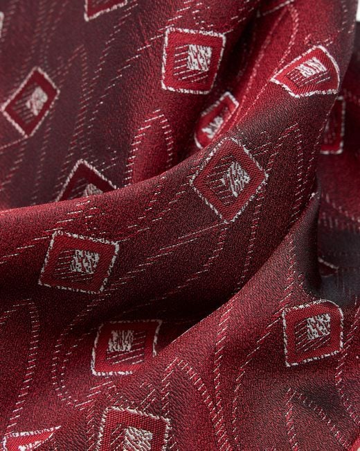 Bolso De Mano De Seda Con Diseño De Tejido Jacquard Geométrico Giorgio Armani de hombre de color Red