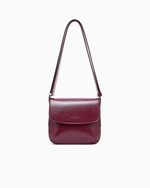 Giorgio Armani Red Palmellato-Leather La Prima Bag