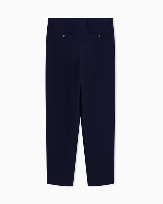 Giorgio Armani Blue Two-Pleat Pants for men