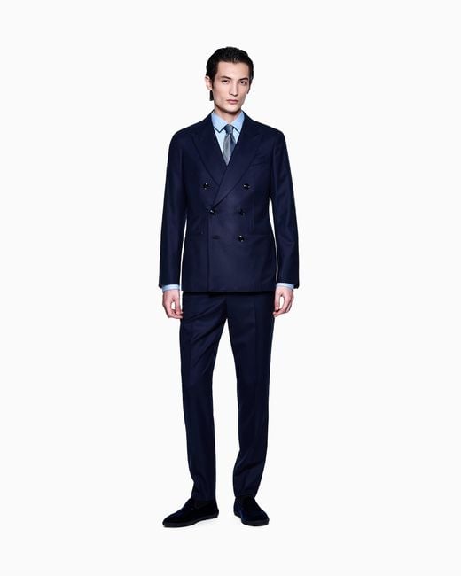 Giorgio Armani Blue Regular Fit Suits for men