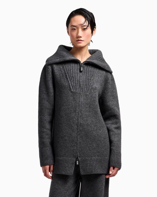 Giorgio Armani Gray Neve Oversized Cardigan