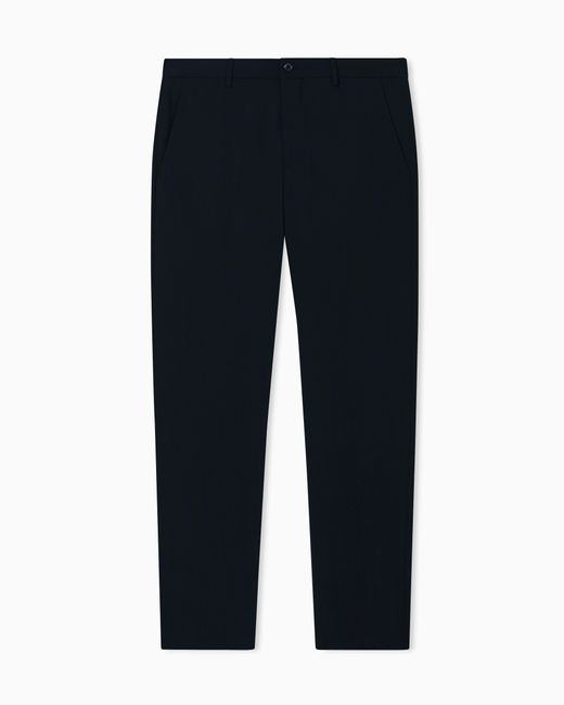 Giorgio Armani Black Straight Leg Trousers for men