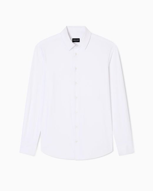 Camicia Slim Fit di Giorgio Armani in White da Uomo