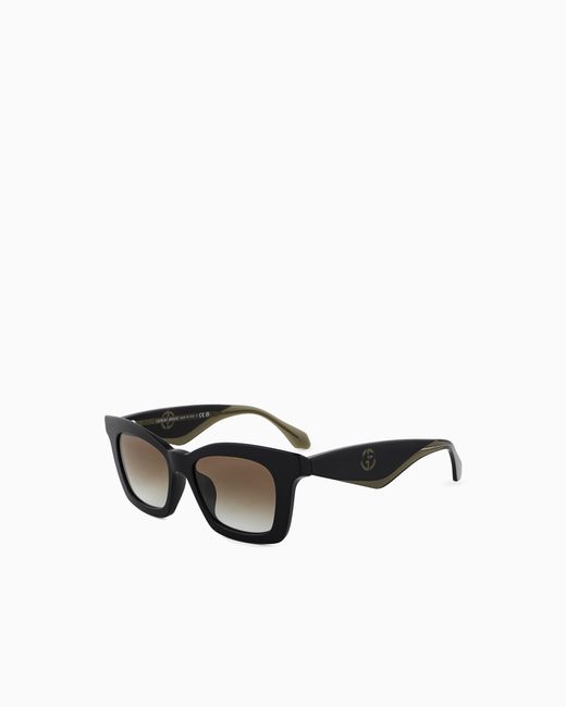 Giorgio Armani White Butterfly-Shaped Sunglasses