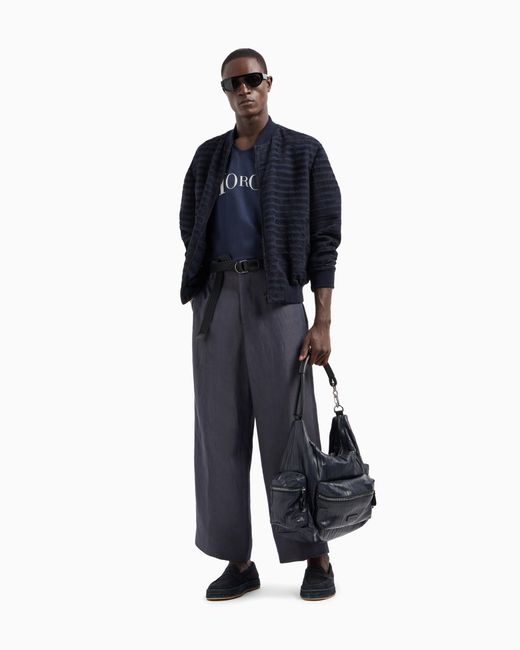 Blouson di Giorgio Armani in Blue da Uomo