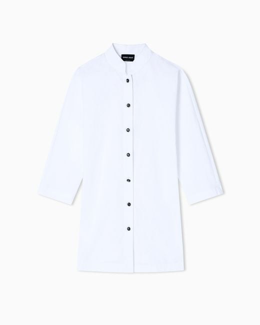 Giorgio Armani White Cotton-Poplin Shirt