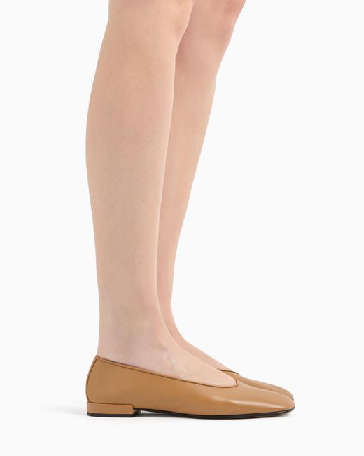 Giorgio Armani White X 10 Corso Como Calfskin Ballerinas