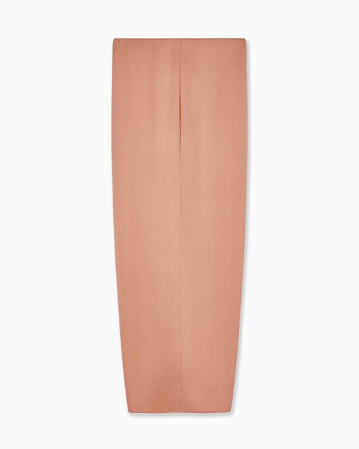 Giorgio Armani Orange Long Silk Wrap Skirt
