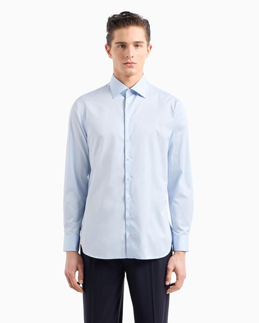 Giorgio Armani White Regular-Fit Luxury Cotton Shirt for men