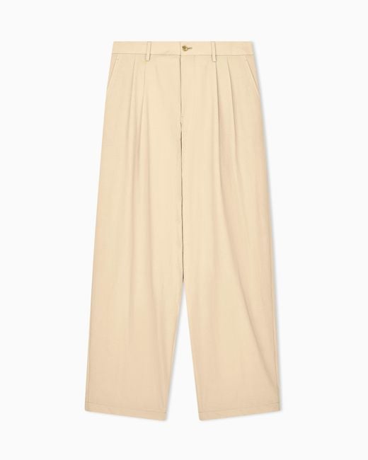 Giorgio Armani Natural Armani/Archivio Double-Pleat Trousers for men