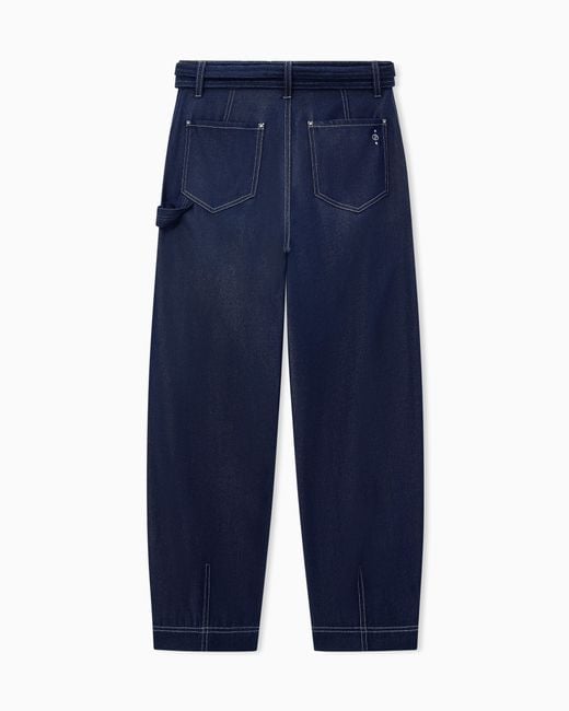 Giorgio Armani Blue Cargo Jeans With A Belt