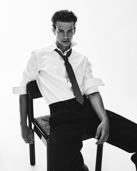 Giorgio Armani White Cavalry Cotton Shirt for men