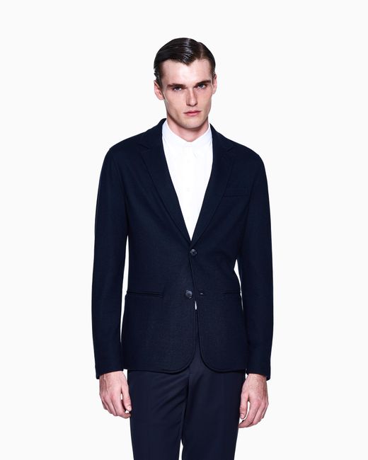 Giorgio Armani Blue Cashmere Jacket for men