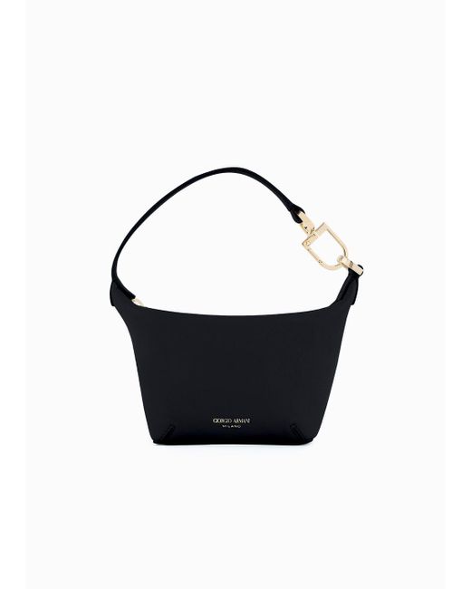 Giorgio Armani Black Mini La Prima Soft Nappa-leather Handbag