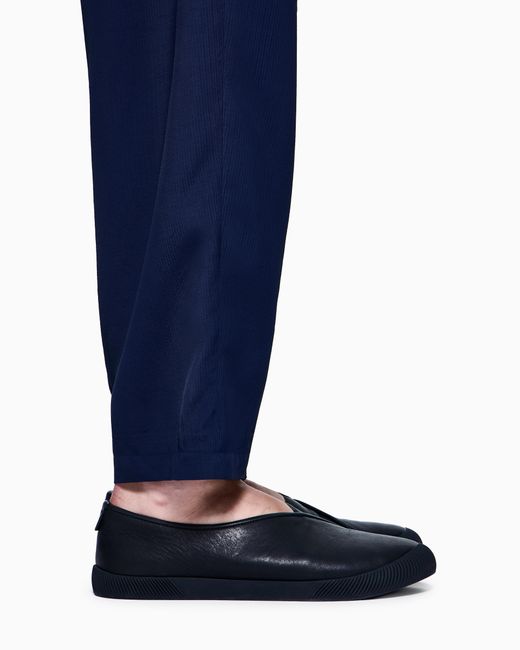 Giorgio Armani White Leather Slip-Ons for men