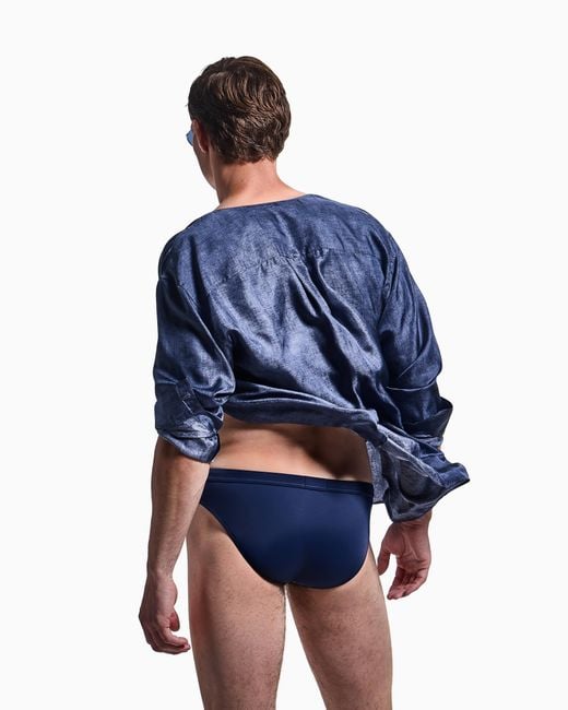 Giorgio Armani Blue Logo Swimsuit for men