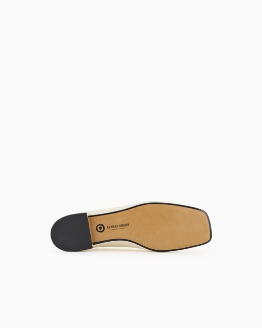 Giorgio Armani White X 10 Corso Como Calfskin Ballerinas