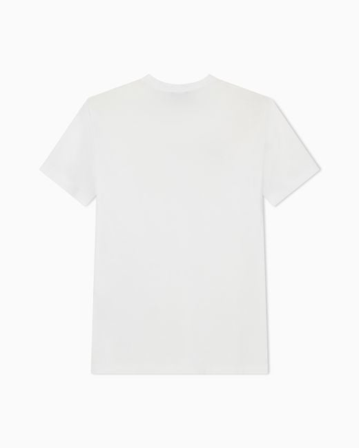 Giorgio Armani White Jersey T-Shirt for men