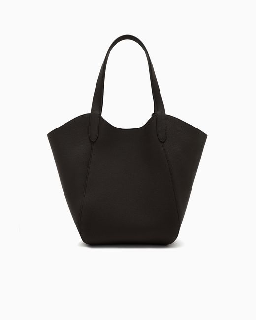 Giorgio Armani Black Pebbled Bag With A Removable Inner Pouch