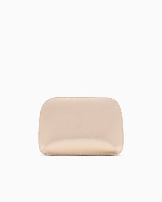 Giorgio Armani Natural Lamé-Satin La Prima Clutch Bag