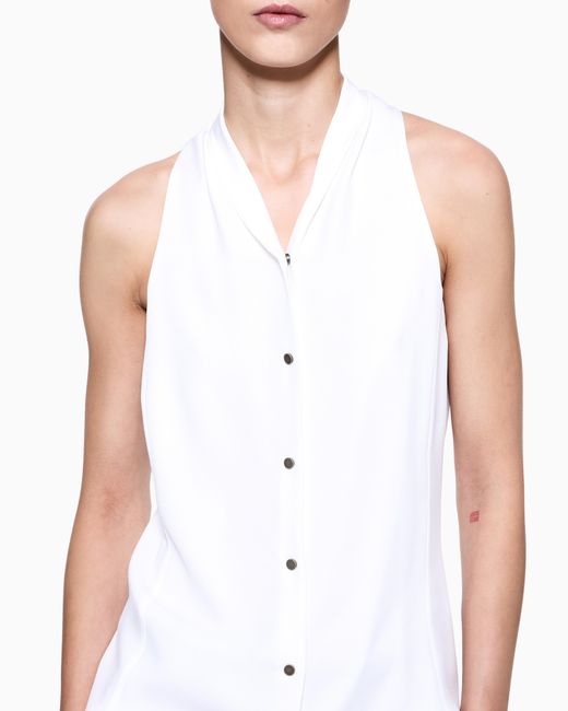 Giorgio Armani White Sleeveless Top