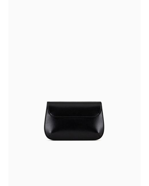 Giorgio Armani Black Mini La Prima Bag In Palmellato Leather