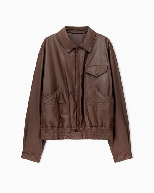 Giorgio Armani Brown Bomber Jacket for men